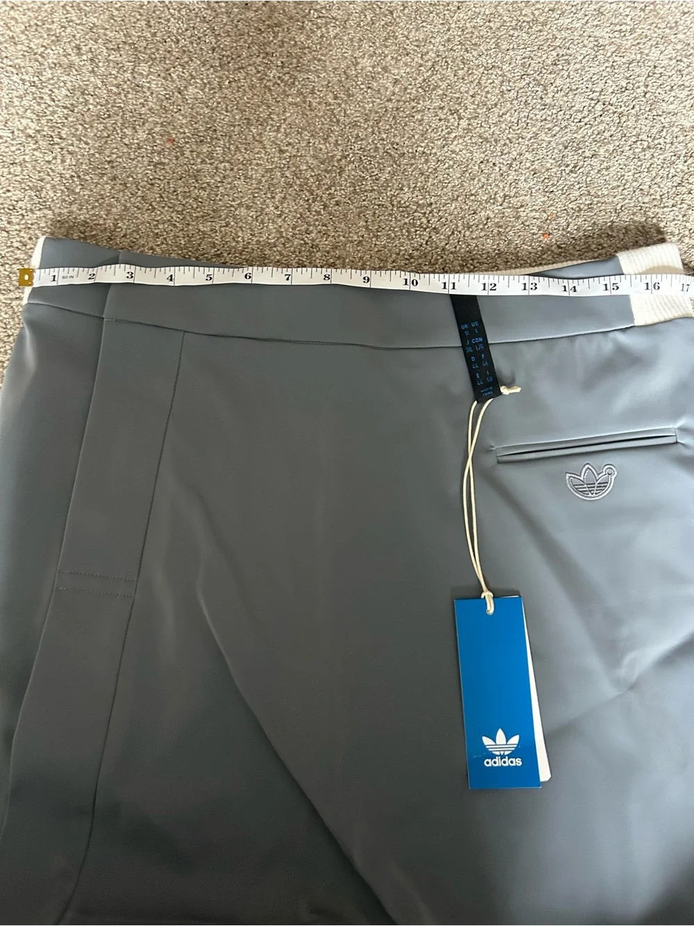 Adidas Blue Version high shine skirt L NWT